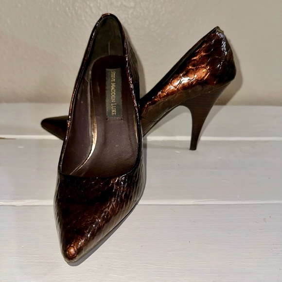 Steve Madden Luxe Kacey Womens snake Print Pump Heels - Picture 4 of 4